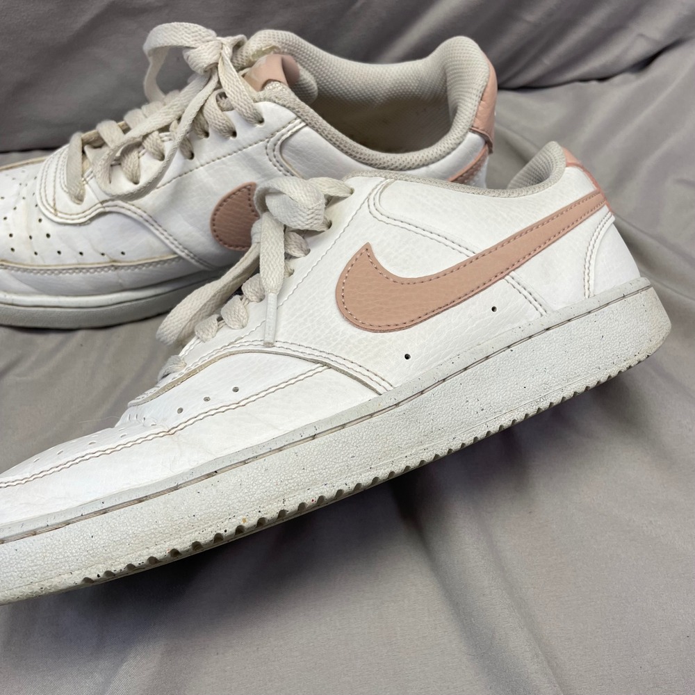 Nike Court Vision Low Next Nature White Pink Oxford Womens 8‎ Momcore Casual